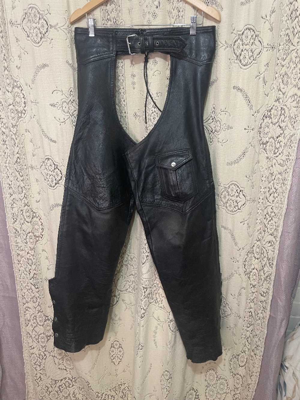 Moto Boss: vintage leather chaps